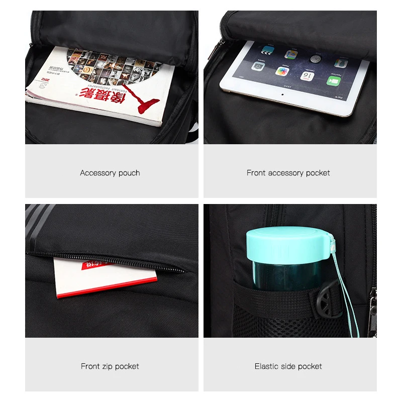 

New Men Waterproof Backpacks For School Teenagers Boys High Quality Travel Laptop Bag Girls Shoulder Bookbag Black Sac A Dos