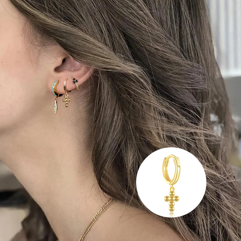 

Aide 100% S925 Sterling Silver Drop Earrings For Women Triangle Zircon Diamond Pendant Piercing Earring Fine Jewelry pendientes