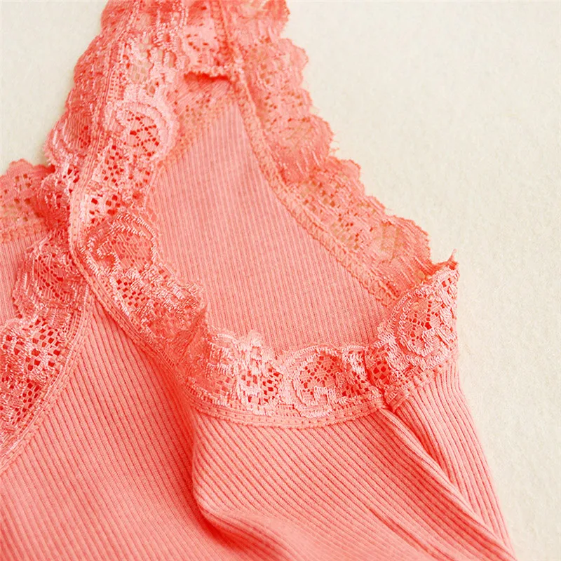 

2021 Summer New Women Sleeveless Tanks Top Bodycon Temperament Sexy Lace Patchwork Tshirt Vest Tank Top Female Vest Tops Camis