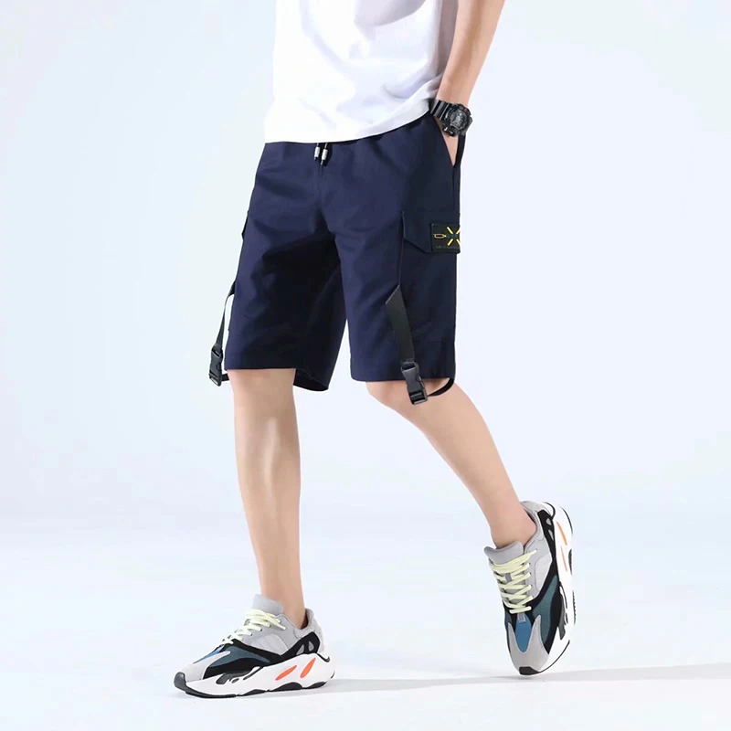 Мужские повседневные шорты с эластичным поясом модные уличные спортивные длиной