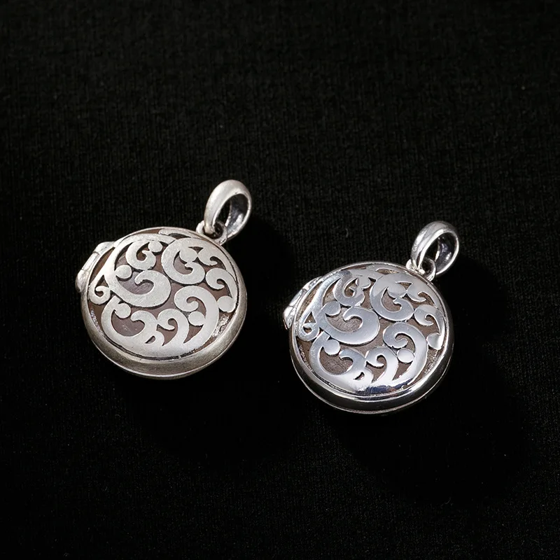 Настоящее 925 пробы Серебряный диффузор ожерелье кулон полый удачный облако фото