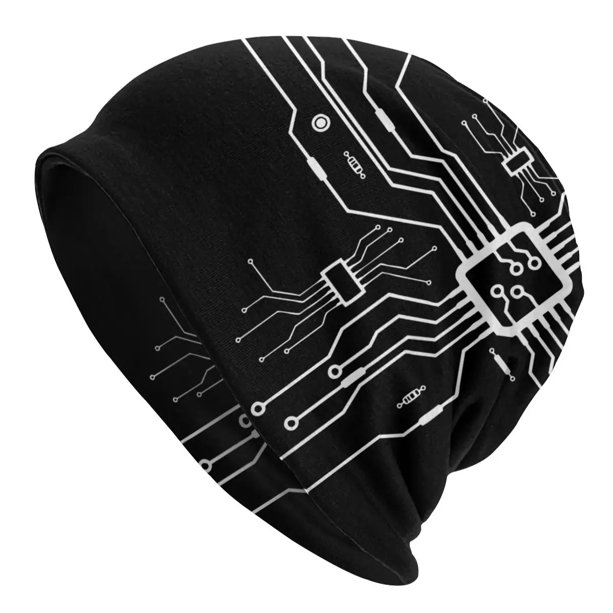 

CPU Heart Computer Bonnet Hat Cool Street Skullies Beanies Hat for Men Women Knit Hat Spring Warm Head Wrap Unisex Caps