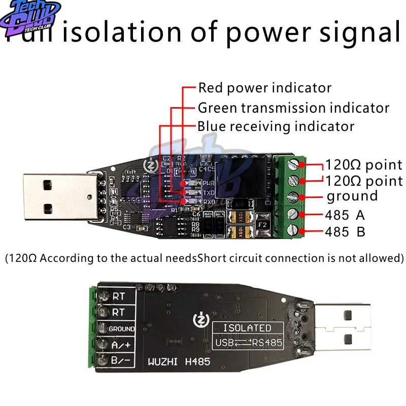 Изолированный модуль преобразователя USB в RS485 модернизированный защита