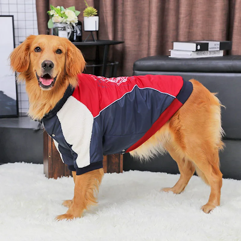 Зимняя теплая Большая одежда для больших собак толстовка с капюшоном зимний