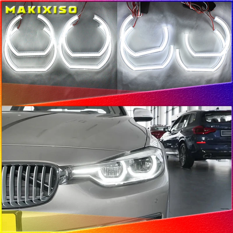 

Excellent Ultra bright DTM Style led Angel Eyes halo rings For BMW E46 M3 Coupe Convertible 1999-2006 xenon headlight