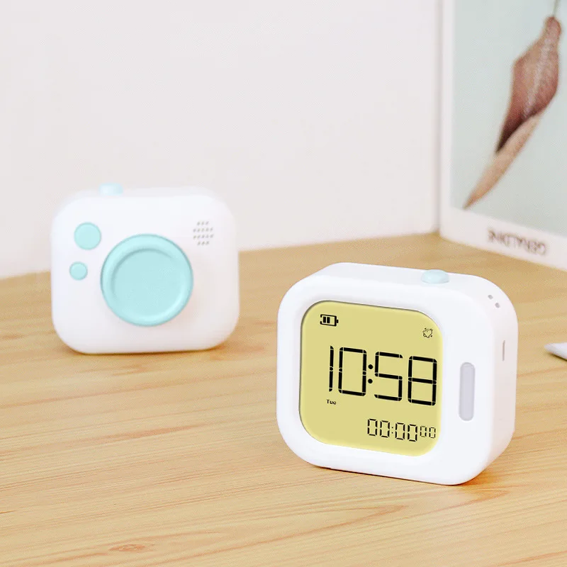 

Timmer Alarm Clock Cartoon Mute Bedside Children Student Electronic Clock Timing Large Volume Creative Luminous Bedroom