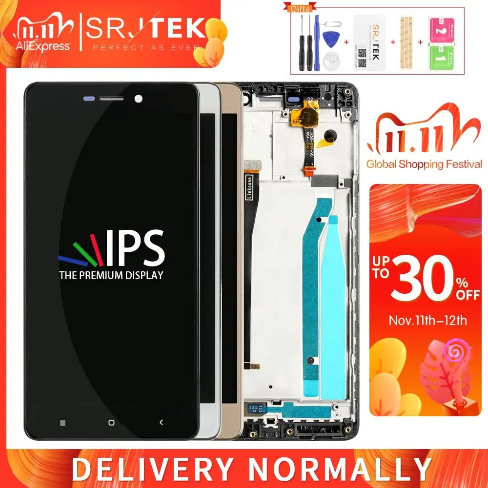 Матричный ЖК дисплей для XIAOMI Redmi 3S сенсорный экран дигитайзер полная сборка рамка