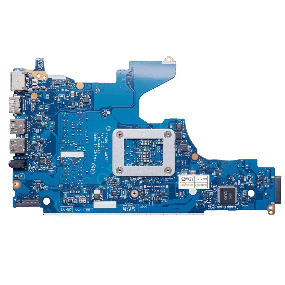 Для ноутбука HP 15-DA 15-DA0076nr материнская плата SR3LD I3-7020U EPK50 L20373-001 DDR4 100% протестирована