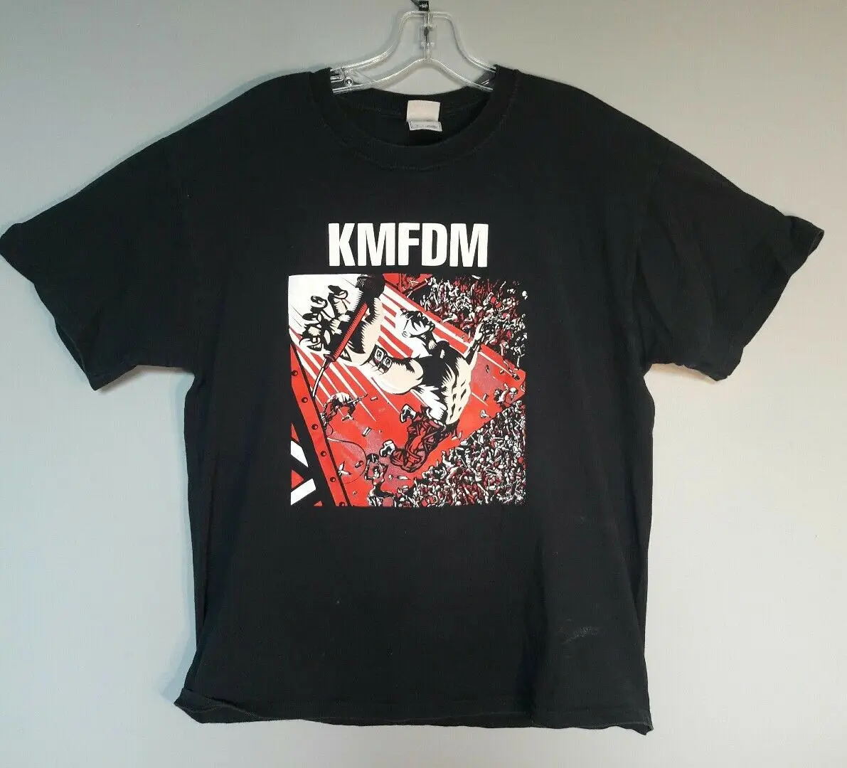 Винтажная Футболка KMFDM Для турнира концерта 2009 дата промышленная альтернатива