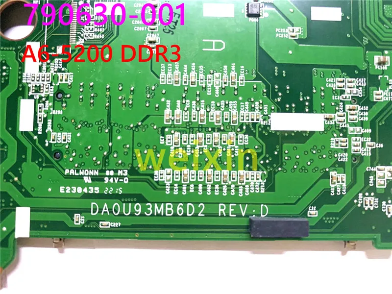 Материнская плата ноутбука для HP Pavilion 15-N материнская DA0U93MB6D2 790630-001 Core A6-5200 DDR3 100%