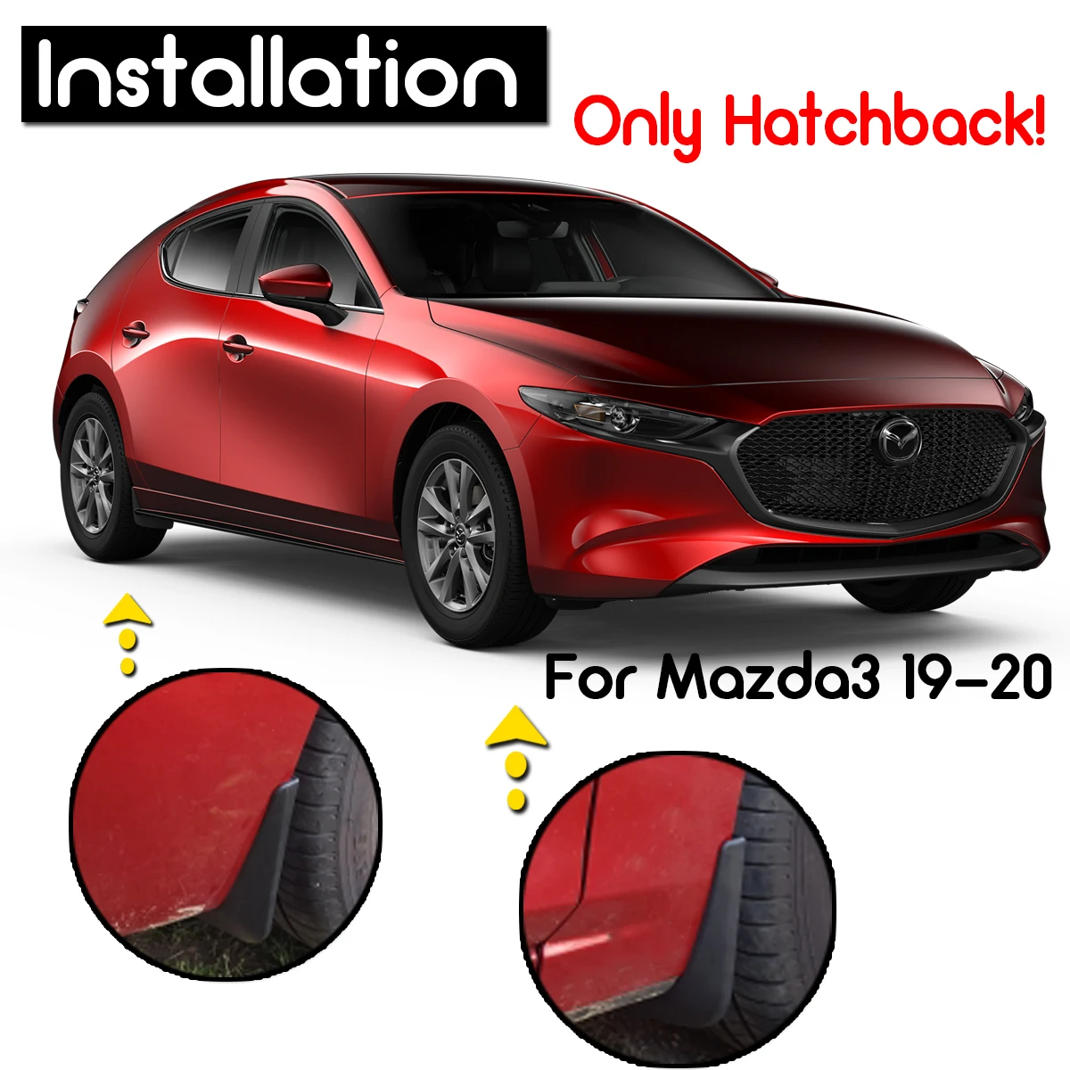 Брызговики для Mazda 3 Mazda3 BP 2019 2020 4 шт.|Грязезащита| |
