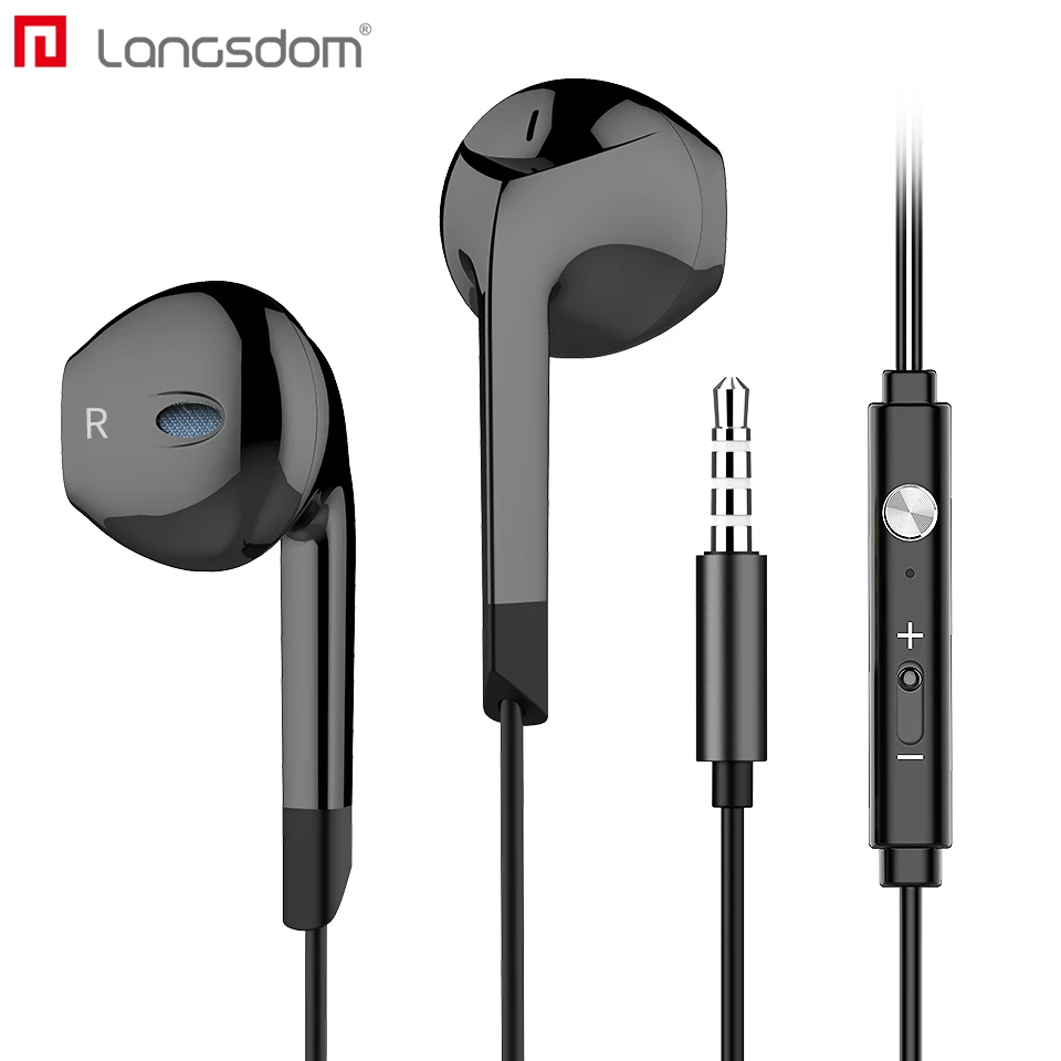 Langsdom V6 наушники 3,5 мм наушники-вкладыши для Xiaomi iPhone fone de ouvido с микрофоном auriculares гарнитуры Audifonos Mp3 Dj