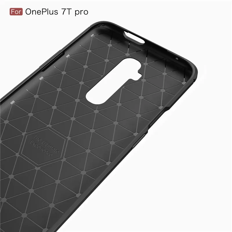 Чехол из углеродного волокна для Oneplus 7t Pro Силиконовый мягкий чехол 7tPro