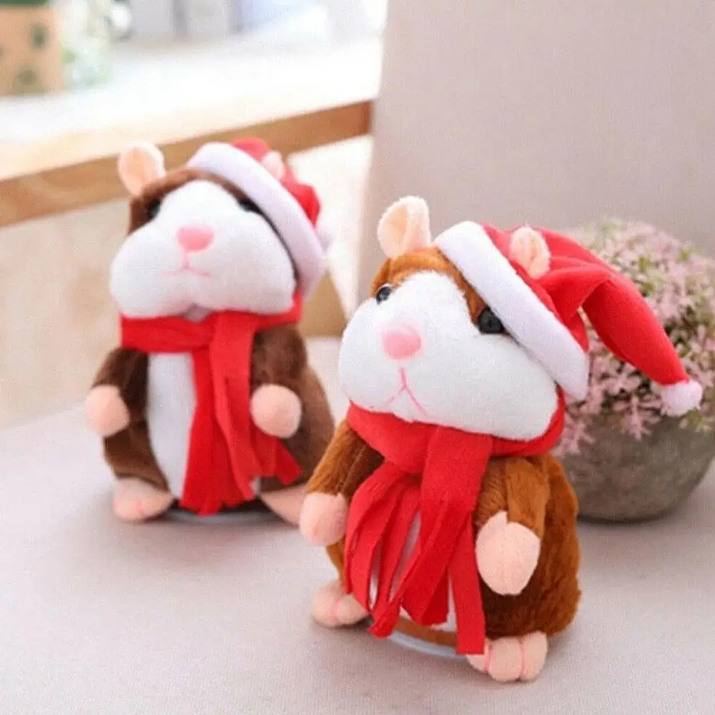 

Kids Talking Hamster Mouse Pet Plush Toy Hot Cute Speak For Children Sound Educational Gifts 15cm Toy Record Talking Hamste A1Q1