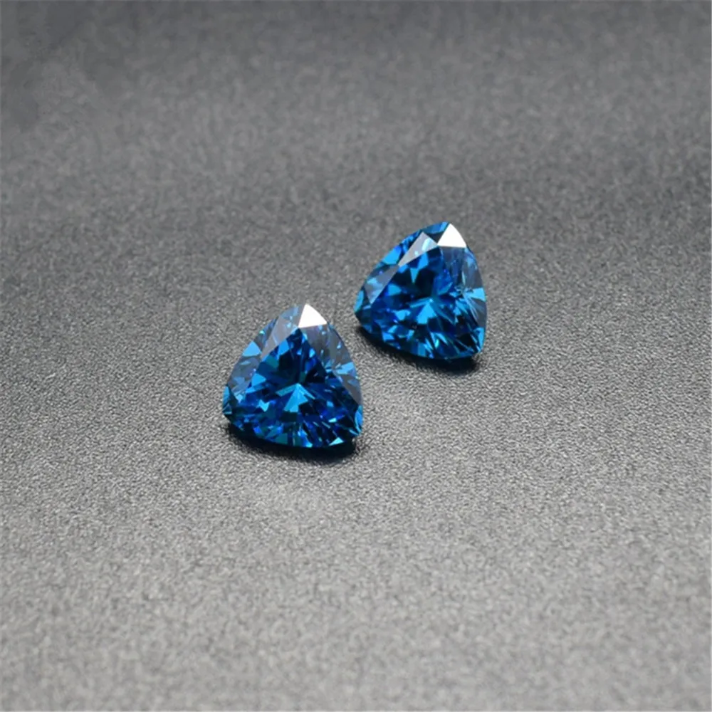 

Sapphire Trillion Faceted Gemstone Trilliant Cut Light Blue Sapphire Gem Multiple Sizes to Choose C49S
