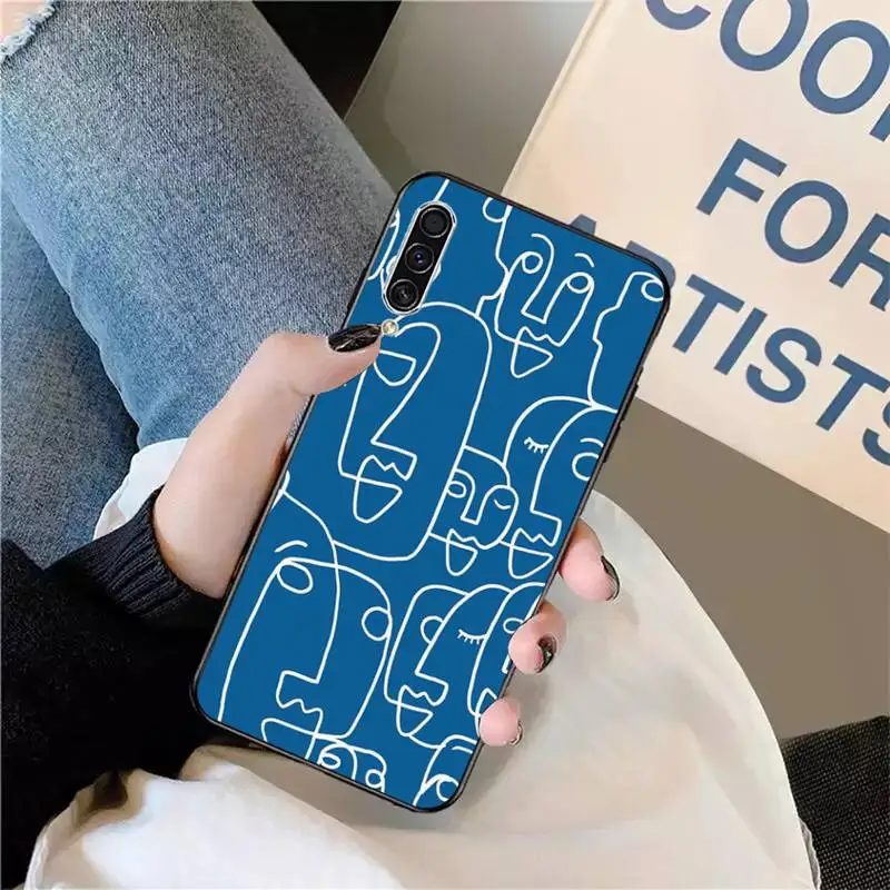 

Aesthetics Abstract artistic face Phone Case For Samsung galaxy S 9 10 20 A 10 21 30 31 40 50 51 71 s note 20 j 4 2018 plus