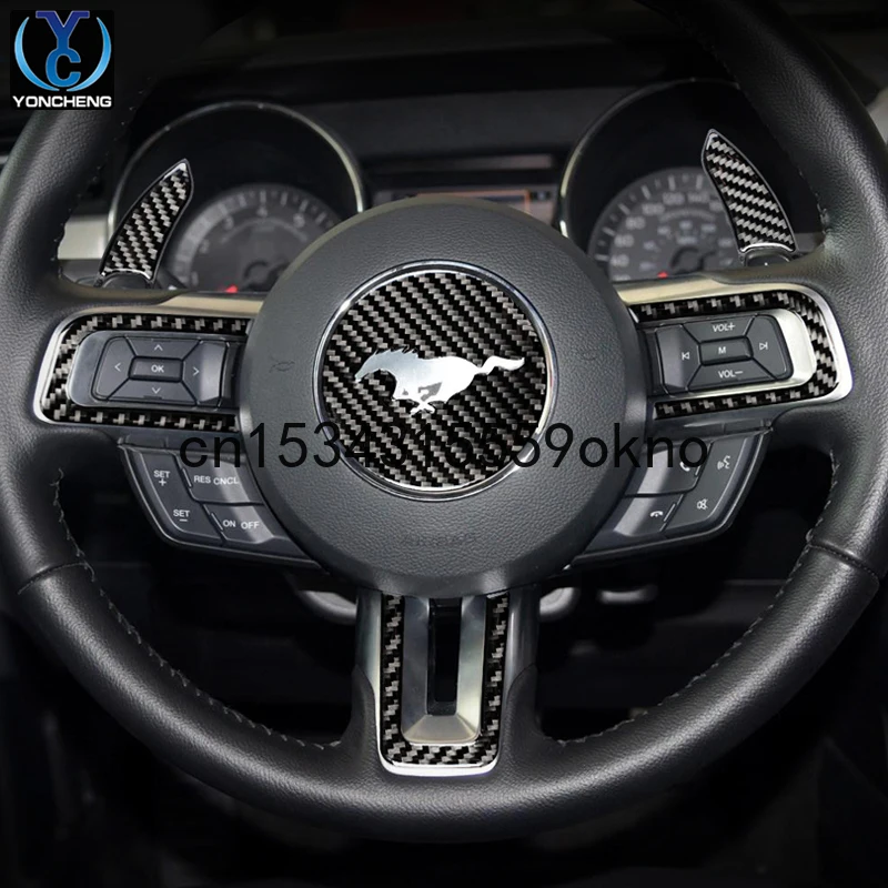 Этикетка рулевого колеса из углеродного волокна для Ford Mustang GT модификация