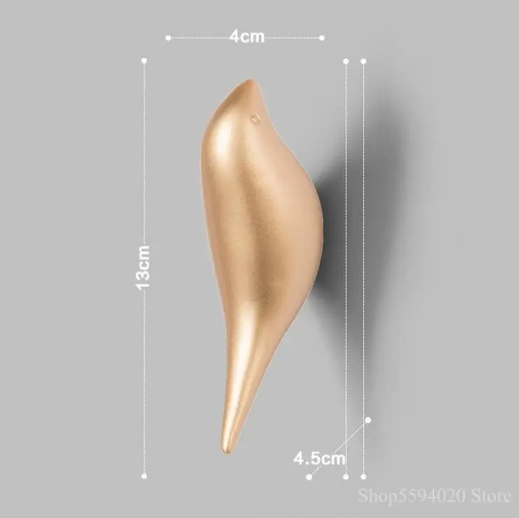 3/lot Creative Home Wall Bird Decoration Animal Hook Decor Bedroom Door Clothes Stereo Single Hanging Drop | Дом и сад