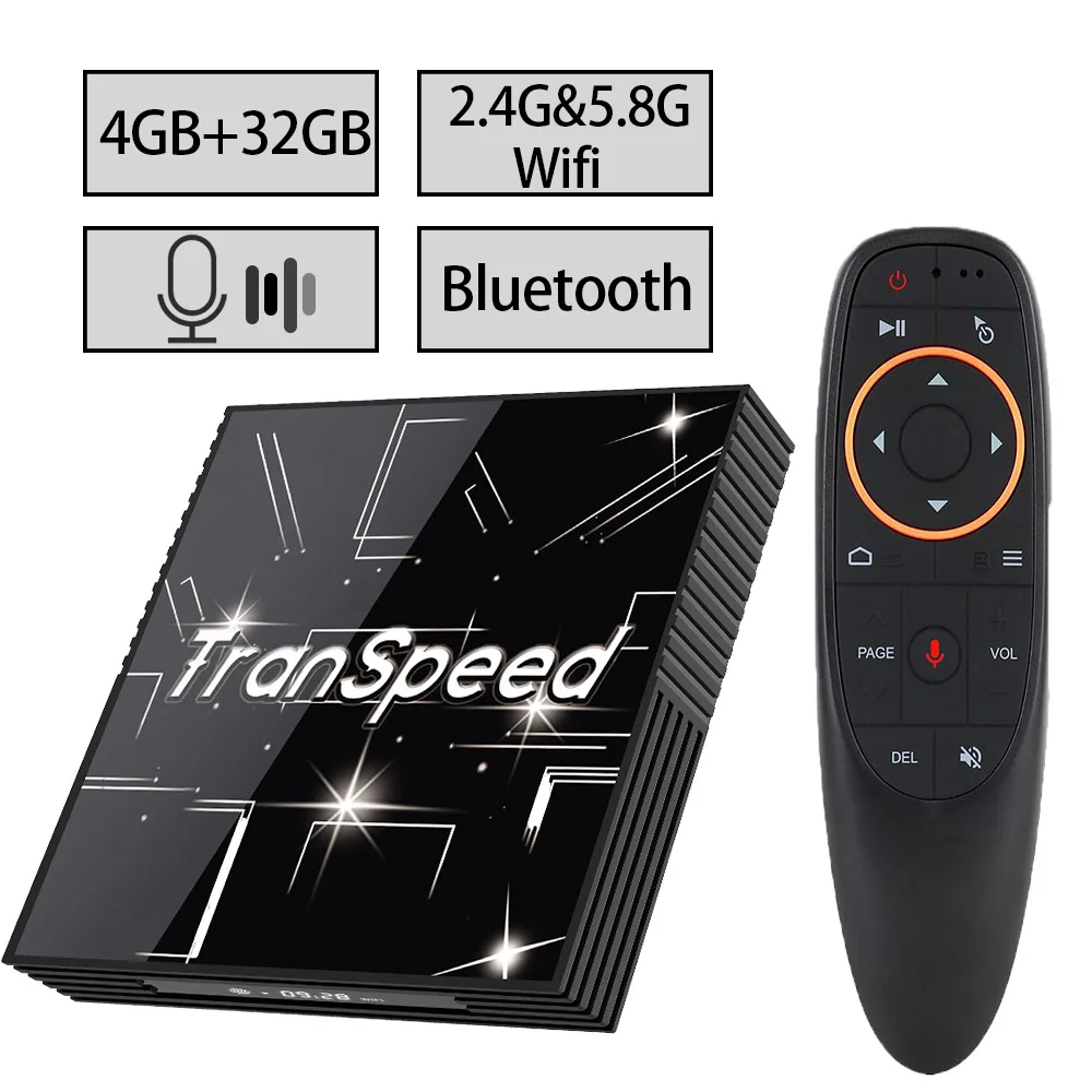 4G 32G vioce remote Tr66 Android 9,0 ТВ приставка 3D 4K 2,4G& 5,8G Wifi Bluetooth 4G 64G Google Voice assistantмедиаплеер Бесплатные приложения очень быстрая верхняя коробка - Цвет: 4G 32G vioce remote