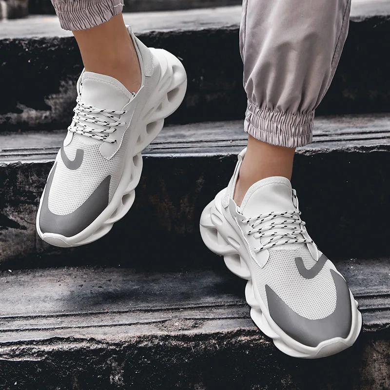 

2020 men's sneakers shock absorption running shoes men lightweight breathable male casual shoes man lumious lace up footwear