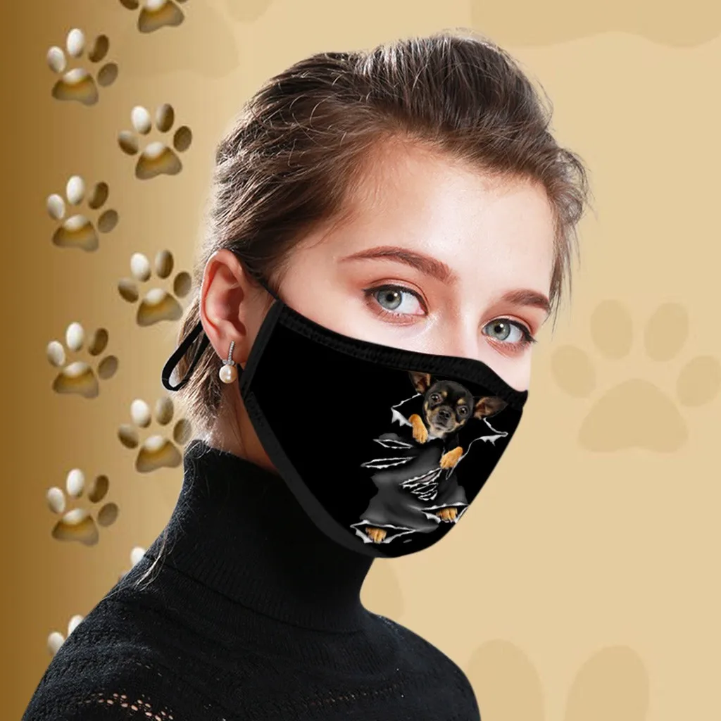 Уход за кожей лица маска для собак хлопковая с принтом Солнцезащитная удобная и