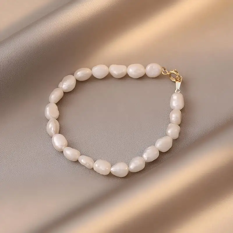 

Surflove Pearl Bracelet Natural Freshwater Pearl Bracelet Fashion Simple Ladies Wedding Engagement Banquet Event Accessories
