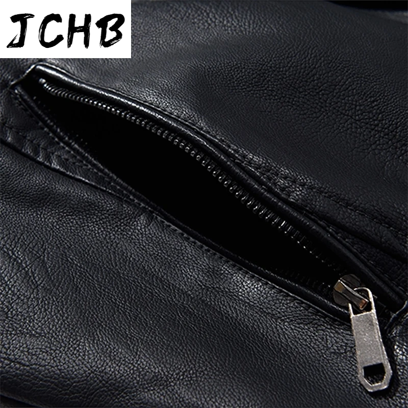 

Mens 2021 Autumn Leather Jacket Men Casual Fashion Baseball Collar Faux Fur Coat Slim Fit Man's PU Leather Jackets Winter Coats