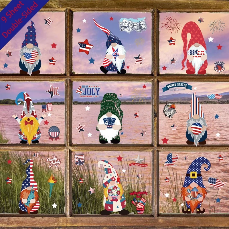 

Window Cling Stickers Patriotic Decal Decorations Suitable for Independence Day Decorations
