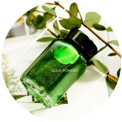 Чернила зеленого цвета маття Сияющий порошок рисование живопись ручка для
