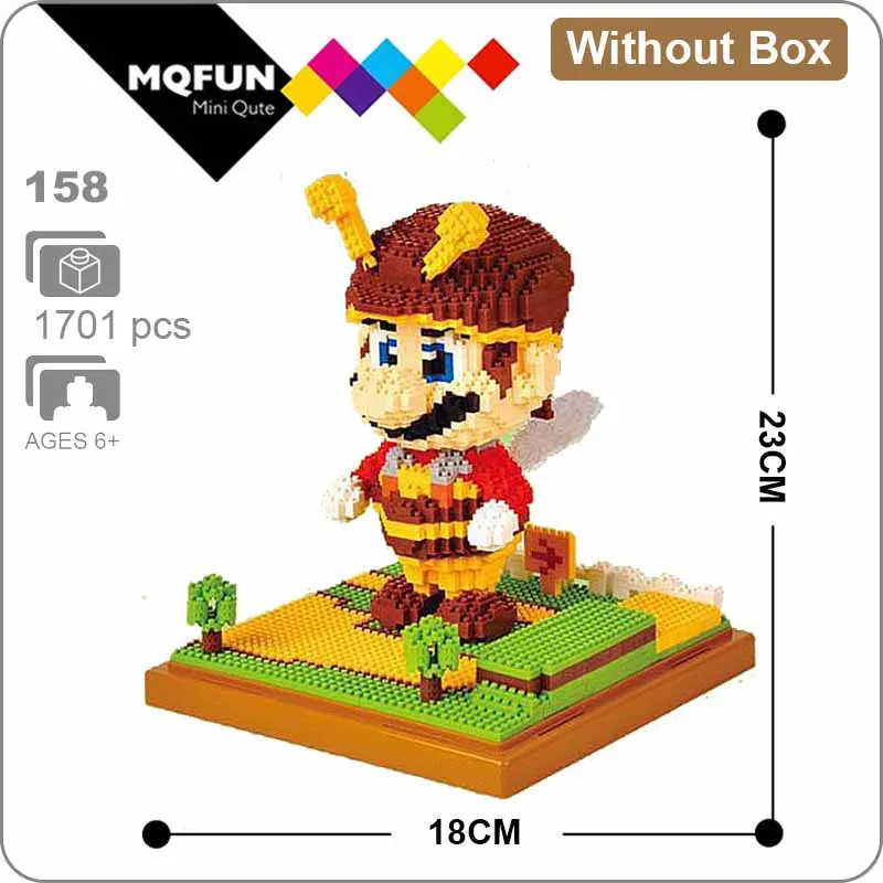 LNO 158 Without Box LNO, аниме, японская игра, Супер Марио, Луиджи, Йоши, монстр, пожарная пчела, Марио, сделай сам, фигурки, мини-конструктор, алмазная мини-игрушка - Цвет: LNO 158 Without Box