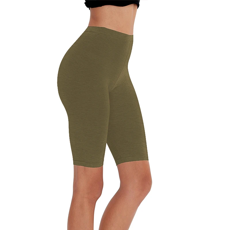 army green 95% хлопок+ 5% спандекс для женщин, для похудения, шорты для бега, очень мягкие, очень эластичные, для девушек, шорты M30292 - Цвет: army green