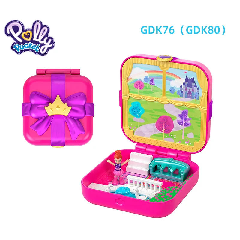 GDK80 Mattel Polly карманная кукла скрытый мир мини-сцена для девочек, домашние игрушки для детей, Русалочка, детские игрушки, куклы для новорожденных - Цвет: GDK80