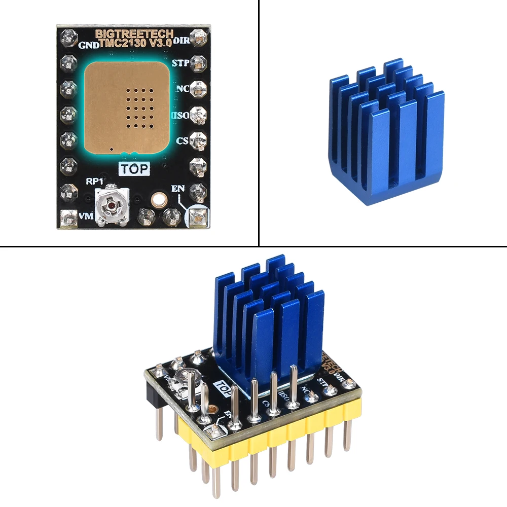 BIQU BIGTREETECH TMC2208 TMC2100 TMC2130 V1.1 SPI MKS шаговый двигатель бесшумный драйвер StepStick для 3D-принтера плата управления SKR V1.3