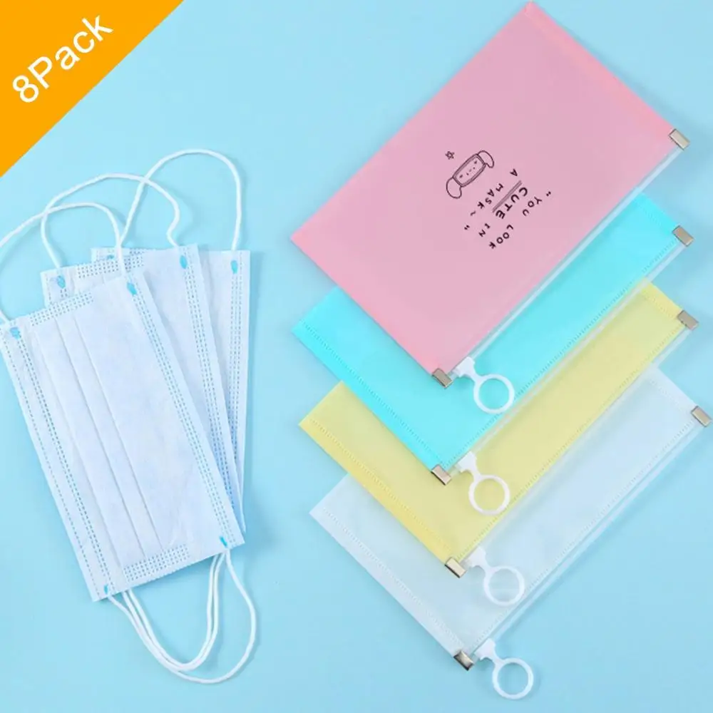 8 шт. Модный чехол для маски портативный держатель лица коробка хранения