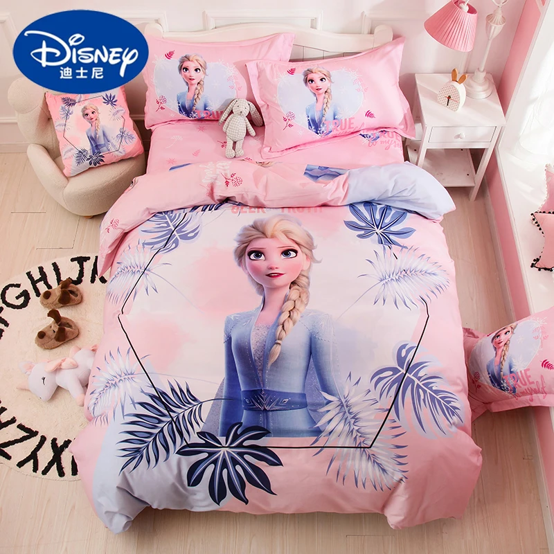 

Disney Cotton Frozen Princess Anna Elsa Bedding Set Twin Queen Size Bed Set Children Girl Duvet Cover Comforter Cover Sets Gift