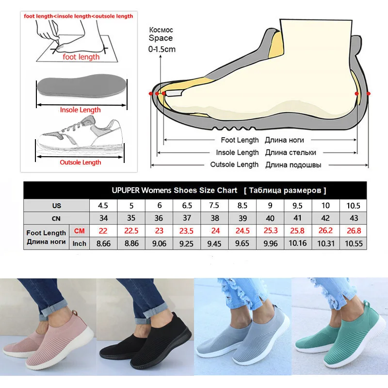 

Spring Slip On Women Running Shoes Flat Summer Breathable Mesh Sock Shoes Fitness Outdoor Sport Shoes Black Sneakers Plus Size