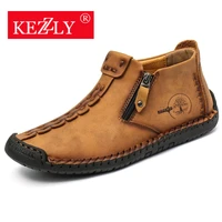 kezzly hot style mens handmade leather shoes fashion casual mens shoes factory direct sales can be sent on behalf of