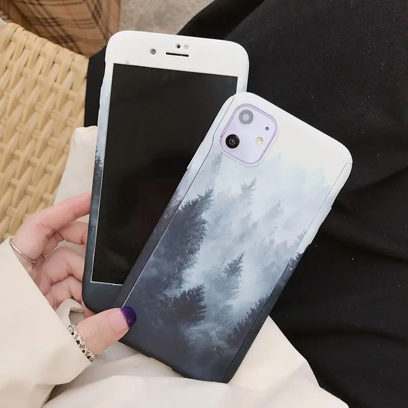 Полноразмерный жесткий чехол из ПК для iPhone 11 7 8 plus xr xs max 6 6S Plus на мобильный телефон