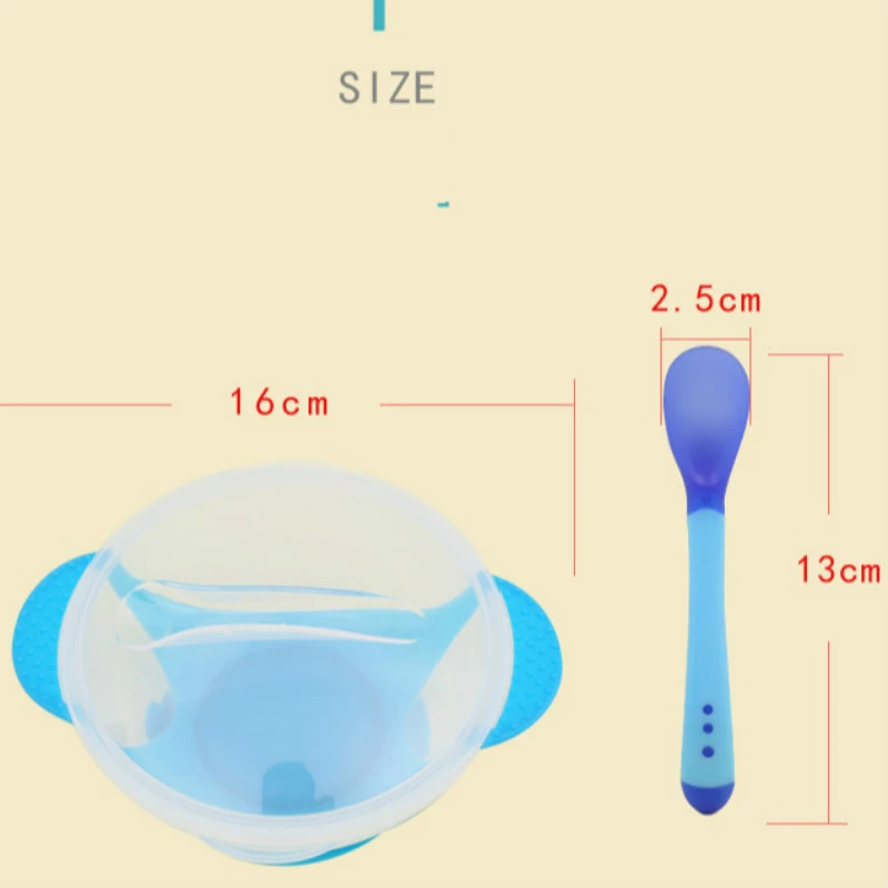 2020 новая температура зондирования ложка посуда обучающая чаша Детские Обучающие
