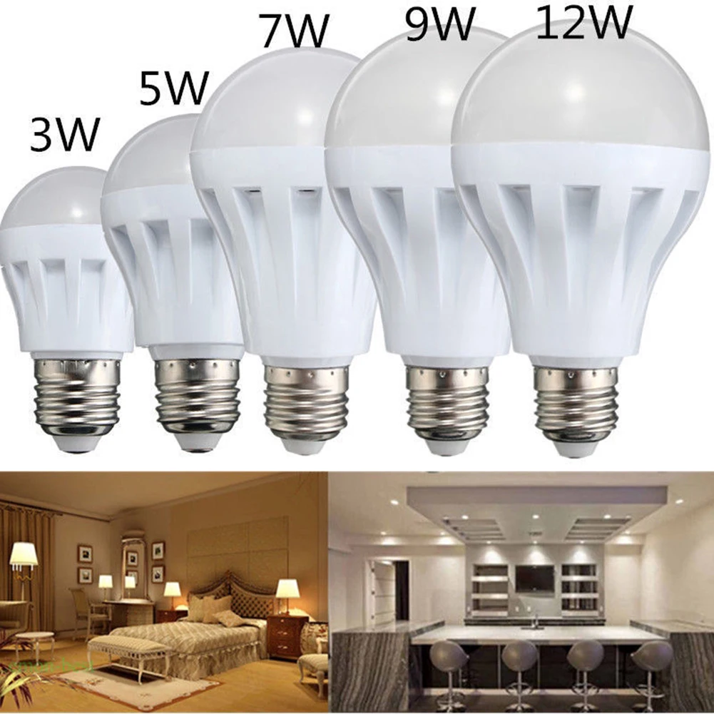 

ANENG LED Bulb Lamps E27 AC220V 240V Light Bulb Real Power 9W 15W Lampada Living Room Home Plastic Shade Lighting Bulb