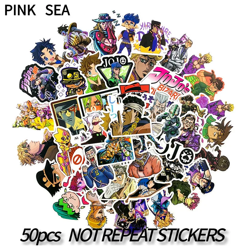 10/30/50pcs/set JoJos Bizzare Adventure Pvc Waterproof Sticker For Luggage Car Laptop Bicycle Motorcycle Notebook Toys Stickers