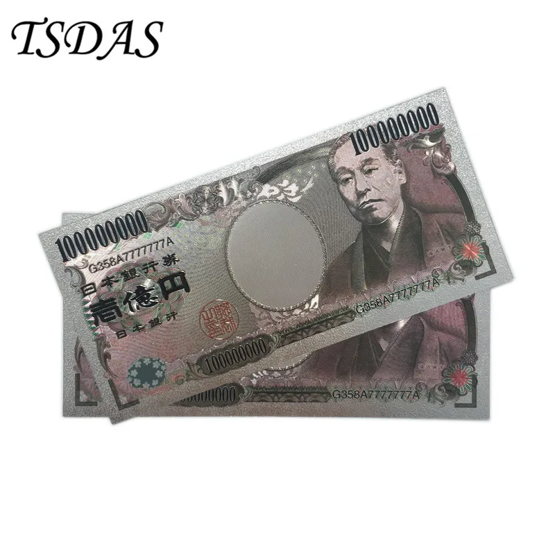 10 шт./компл. 24k золото банкноты фольга купюры Япония сто миллионов иен коллекции