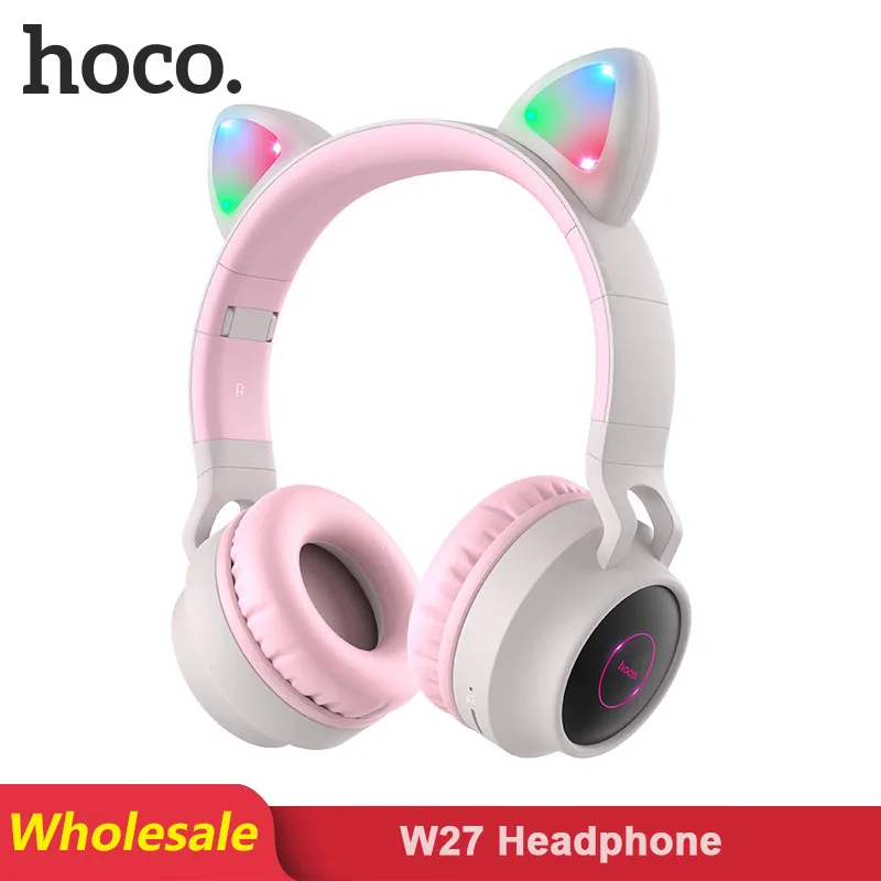 HOCO W27 2 шт./лот оптовая продажа светодиодный bluetooth-наушники гарнитура для девушек