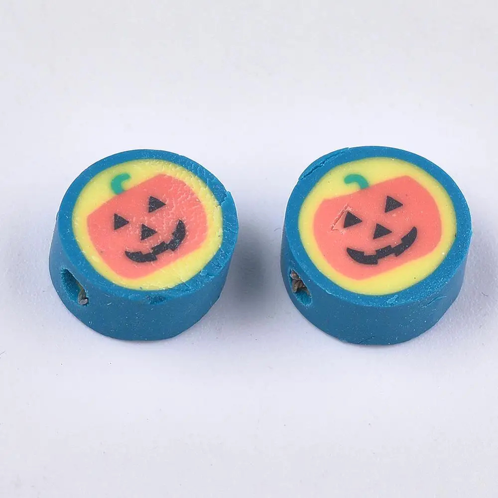 

50Pcs Halloween/Christmas Handmade Polymer Clay Beads For DIY Jewelry Making Necklace Bracelet Accessories