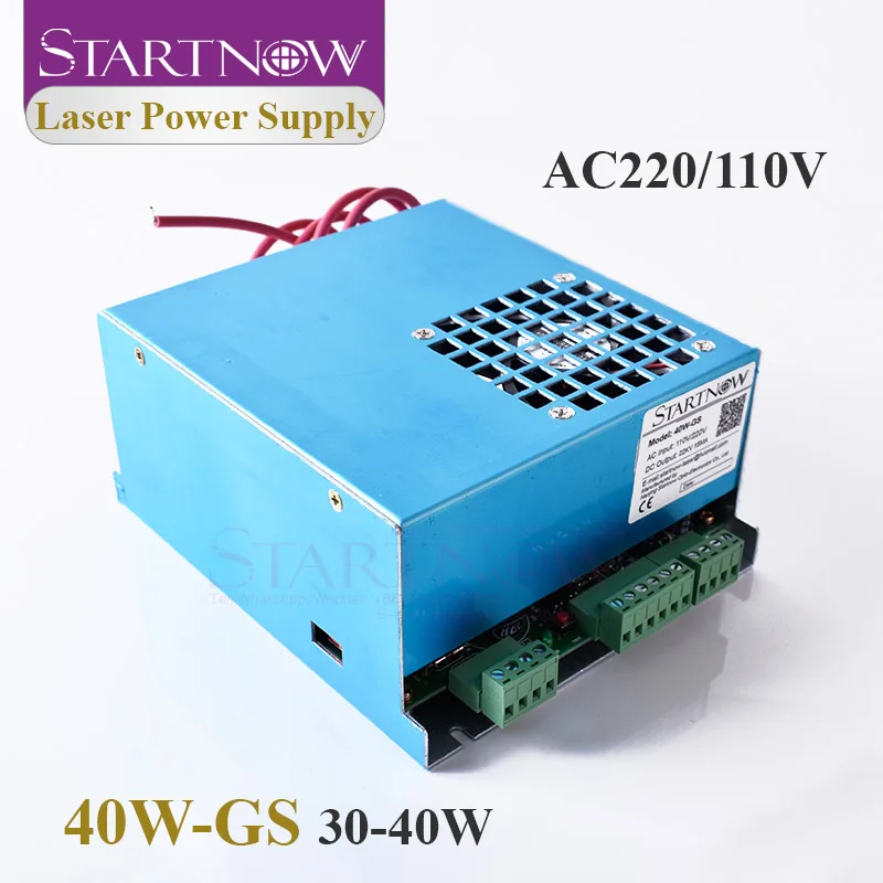 Startnow 40W CO2 Laser Power Supply 40W-GS 110V 220V DIY 4060 CO2 Laser Tube Carving Cutter Machine Spare Parts MYJG-40 Device