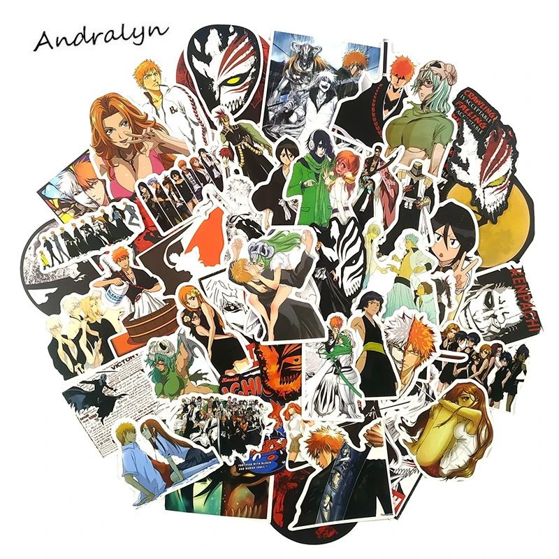

100Pcs/Set Japan Anime BLEACH Stickers For Laptop Motorcycle Skateboard Bicycle Refrigerator Suitcase Guitar Waterproof Stickers