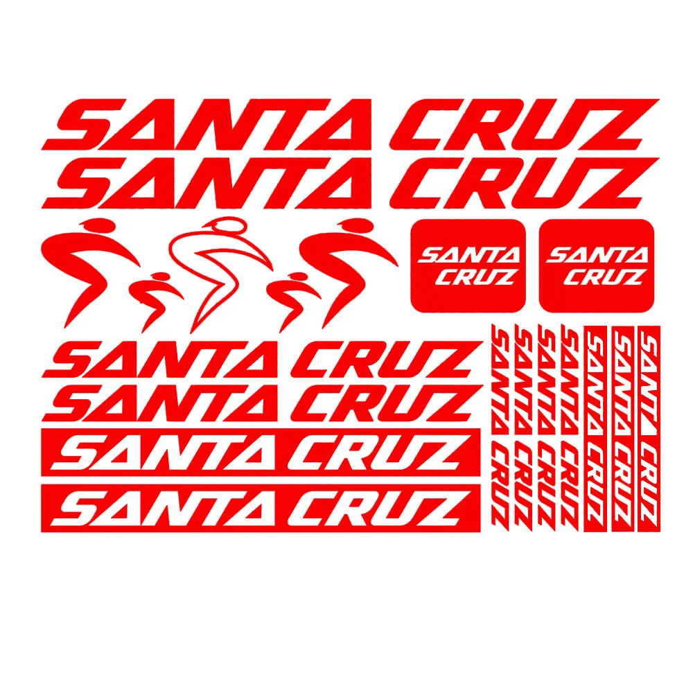

For Santa Cruz Sticker Kit Vinyl Stickers Bike Bicycle Mtb Mountain Bike Accessories Racing DIY Stickers Frame Road Car Decal