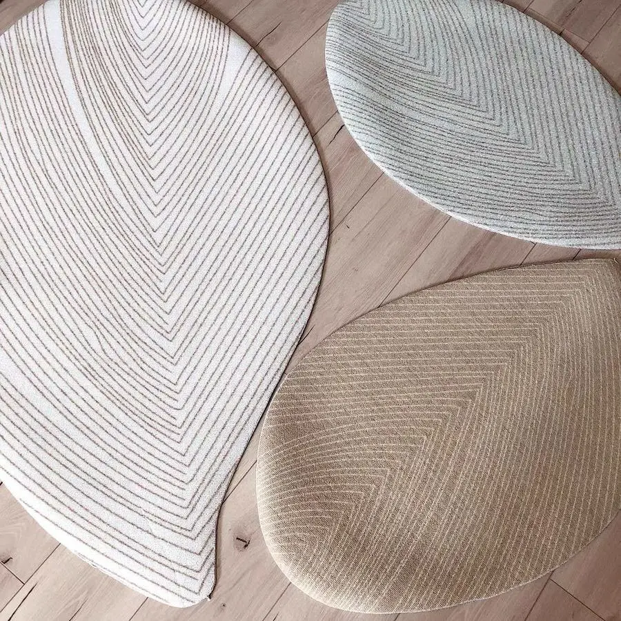 nordic ins hot leaf shaped carpet rug oval round living room carpet bedroom rug bedside mat doormat boho room rug dropshipping free global shipping