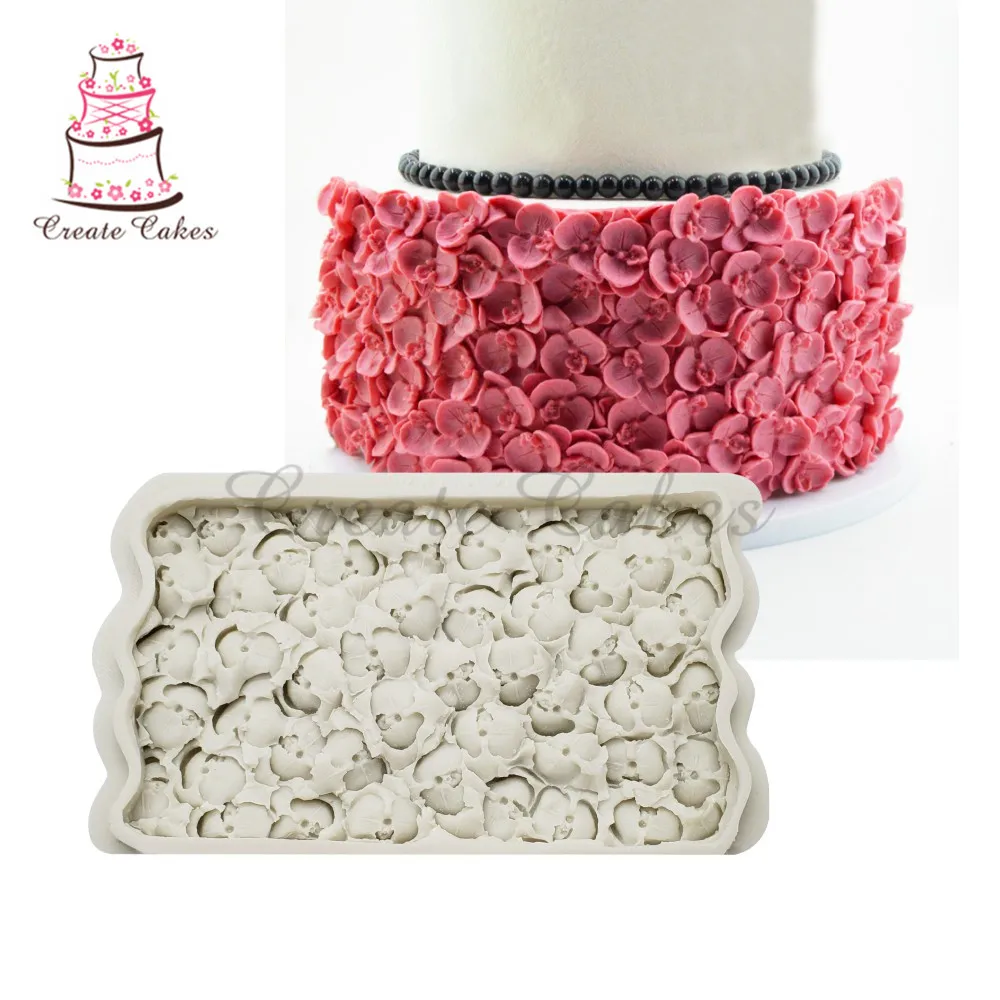 Форма орхидеи силиконовая форма помадка торт границы формы для свадебного