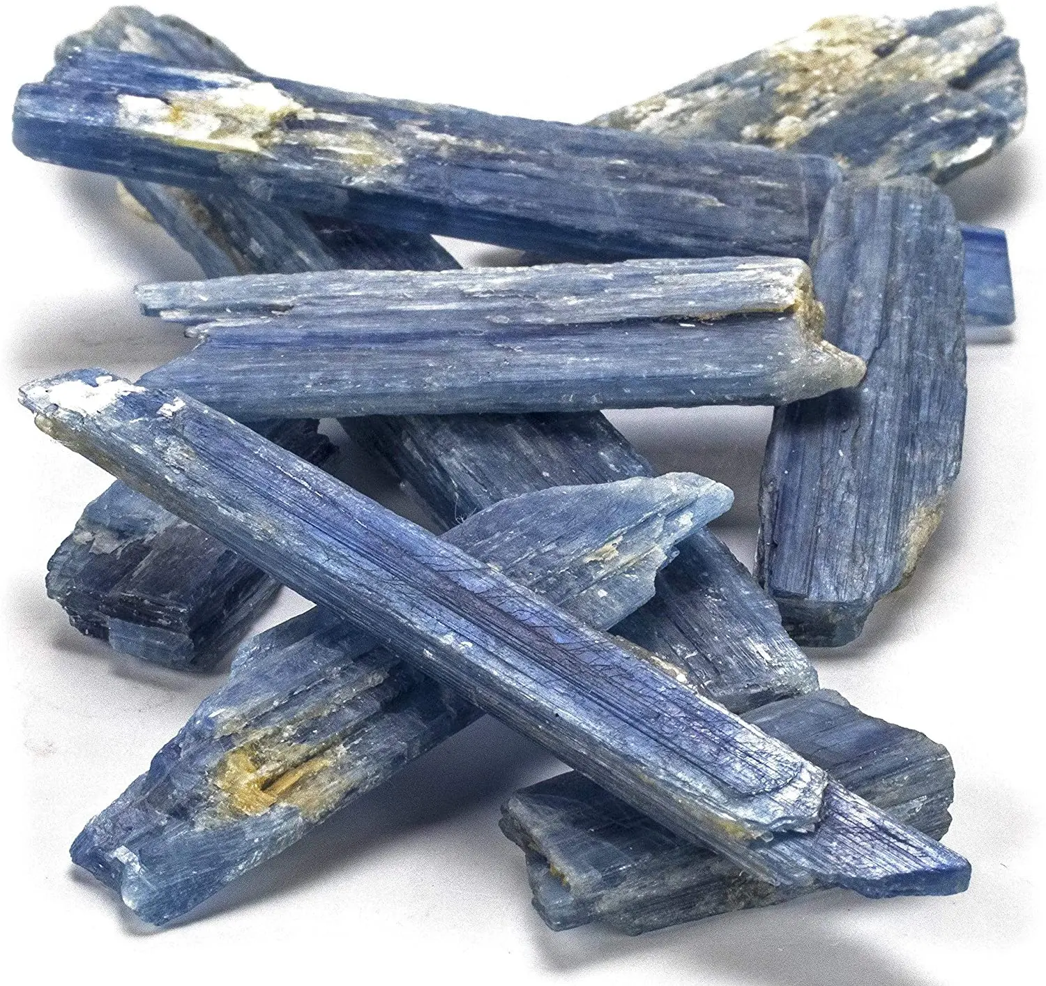 

Natural Kyanite Blade Bundle with Healing & Calming Effects - High Energy Reiki Crystal Used for Meditation and Tranquility